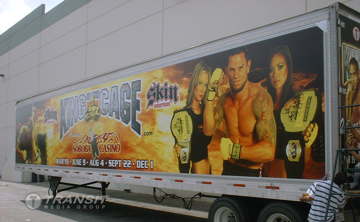 King of the Cage Outdoor Mobile Media Graphics From The Right