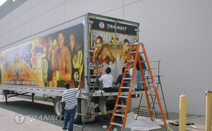 King Of The Cage Outdoor Mobile Media Installation