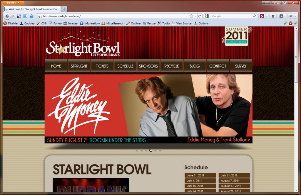 Starlight Bowl Home Page 2011
